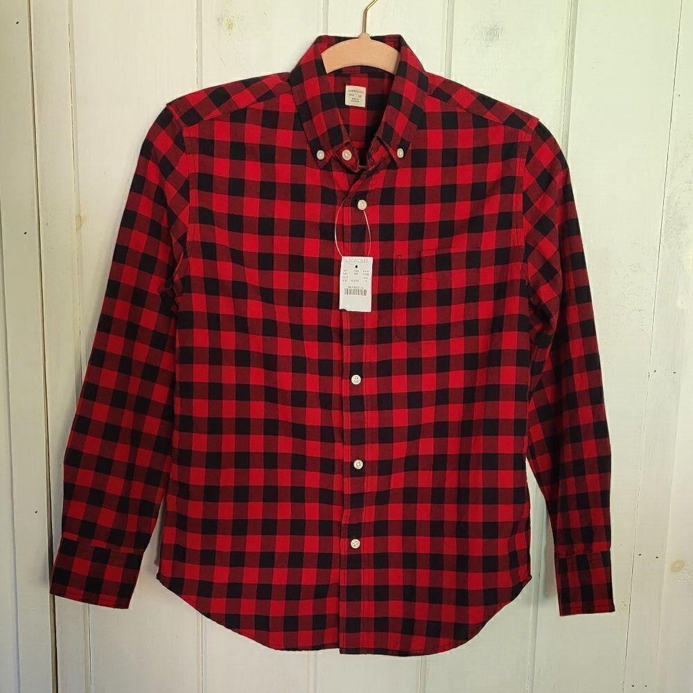 Crewcuts Buffalo Plaid Button Down Size 12